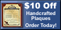 $10 Off Handcrafted Plaques from Patent Awards